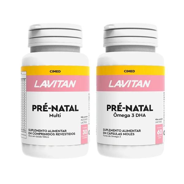 Imagem de Lavitan Pré-Natal Multi + Ômega-3 DHA Kit Com 2 Caixas Cada