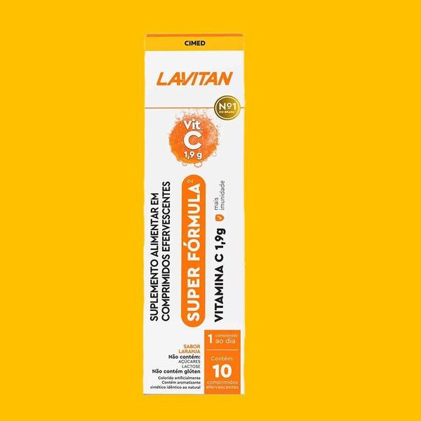 Imagem de Lavitan Suplemento Alimentar Enfervescente Vitamina C 1,9g Laranja 10 Comprimidos