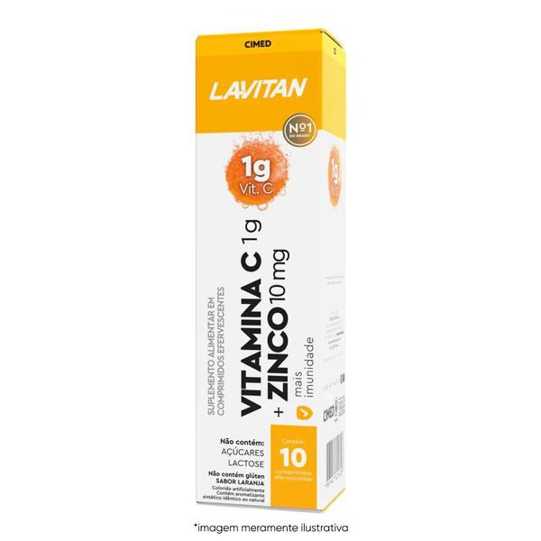 Imagem de Lavitan Vitamina C + Zinco Comprimidos Efervescentes Sabor Laranja