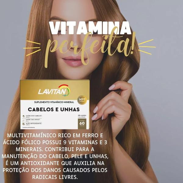 Imagem de Lavitan Vitamina Para Cabelos E Unhas Com 60 Cápsulas