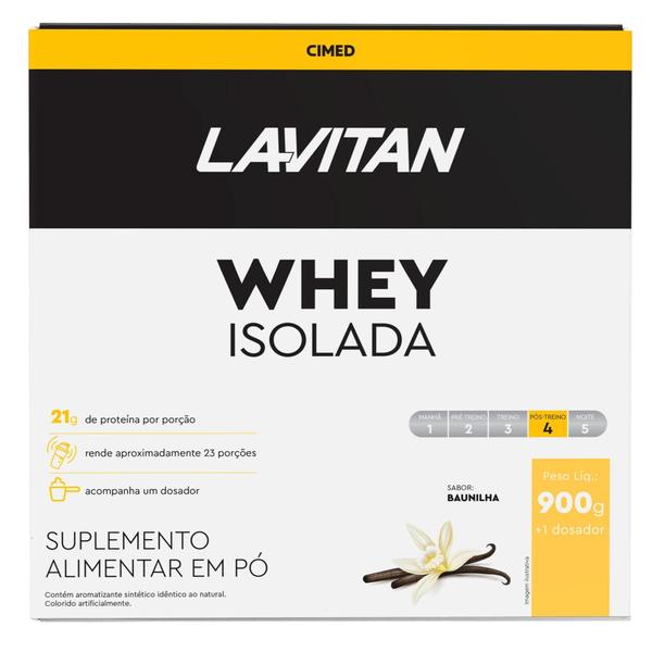 Lavitan Whey Isolada Pó Baunilha 900g Imagem de Lavitan Whey Isolada Pó Baunilha 900g