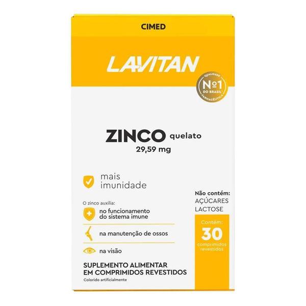 Imagem de Lavitan zinco 29,59mg com 30 comprimidos