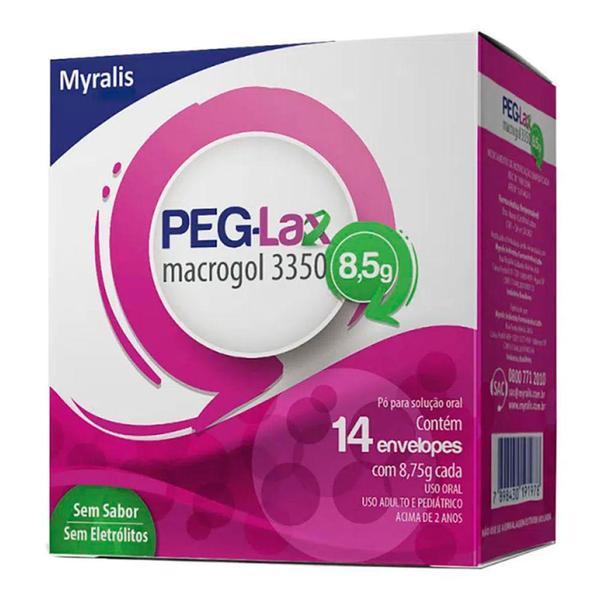 Imagem de Laxante Peg-Lax 8,5g Sem Sabor 14 Envelopes - Myralis