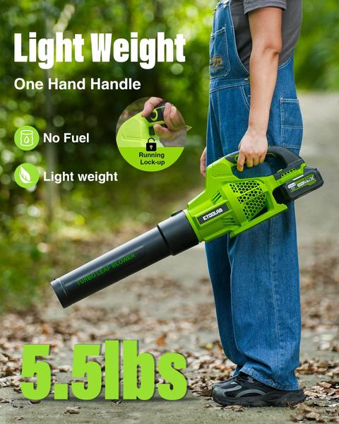 Imagem de Leaf Blower ETOOLAB Cordless 590CFM com bateria e carregador de 4000 mAh