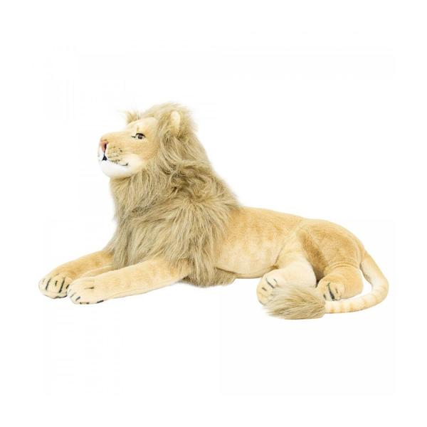 Imagem de Leão de Pelúcia Realista Safari Grande 90cm - Fofy Toys