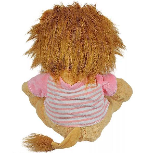 Imagem de Leao de Pelucia Sentado com Camiseta Rosa 30CM 88-23069-32