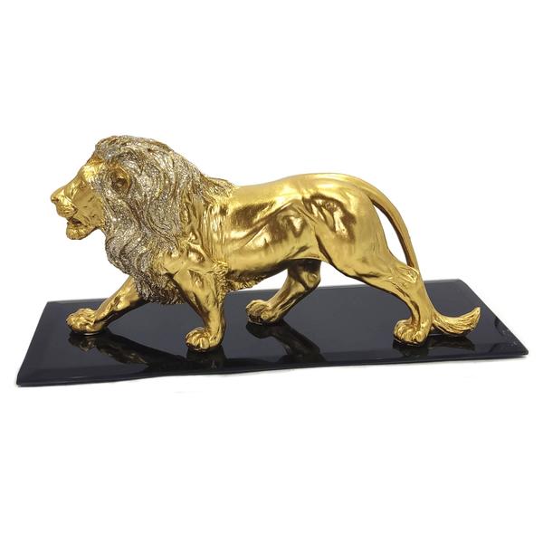 Imagem de Leão Decorativo Em Resina Rei Estatueta Decoração LEO01Aesp