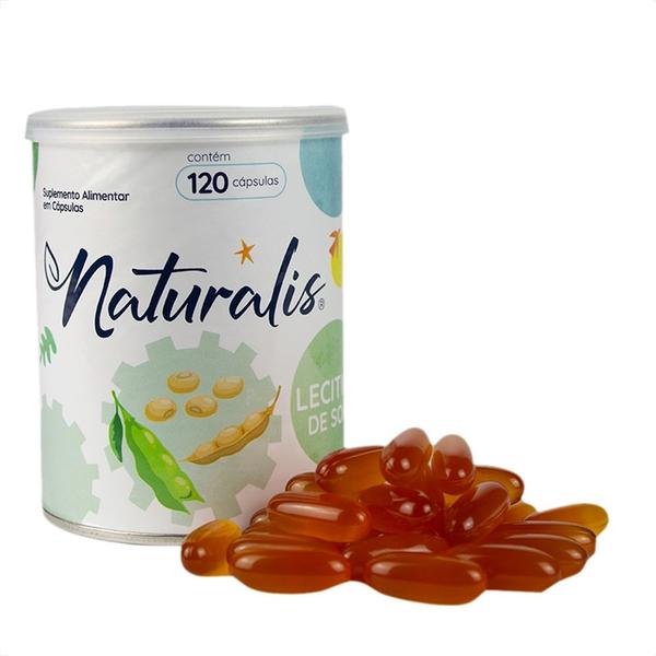 Imagem de Lecitina de Soja Naturalis 120 Cápsulas Kit com 6 Latas