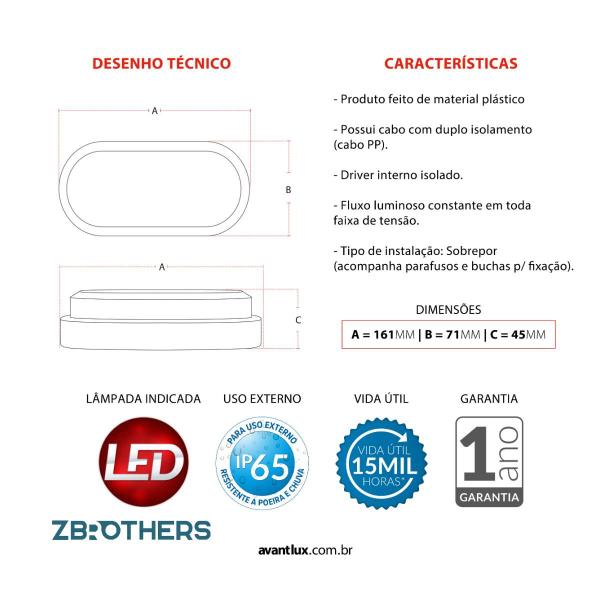 Imagem de Led Arandela Hummer Rampa De Acesso 3000K 20W Externo Avant