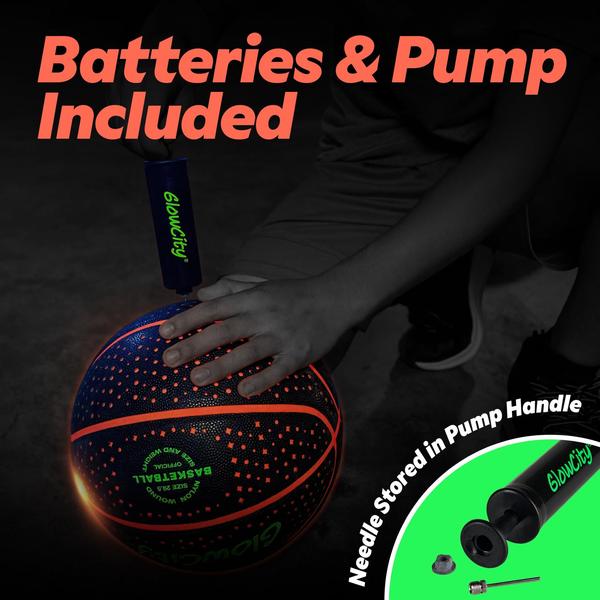 Imagem de LED Basketball GlowCity Glow in The Dark para adolescente vermelho