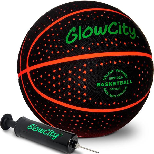 Imagem de LED Basketball GlowCity Glow in The Dark para adolescente vermelho