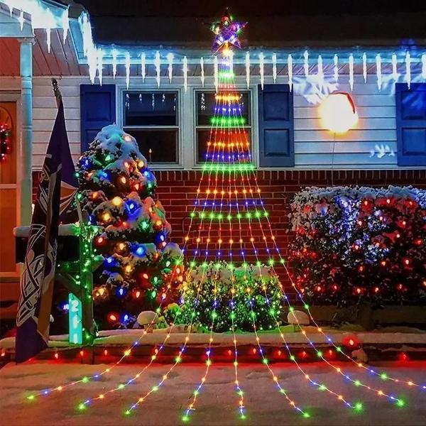 Imagem de LED Estrela Cachoeira Luzes De Natal Decorações De Corda Para Árvore Casa Férias 2024 2025