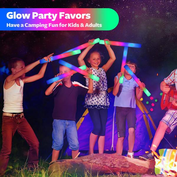 Imagem de LED Foam Glow Sticks wellent 200 unidades com 3 modos coloridos