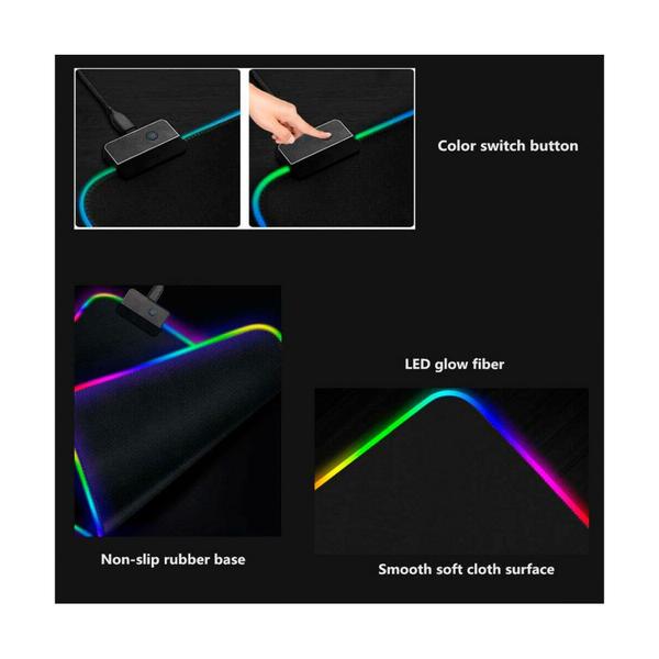 Imagem de Led Gaming Mouse Pad com 12 modos de cores