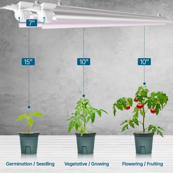 Imagem de LED Grow Light Barrina 2FT T8 144W Full Spectrum, pacote com 6