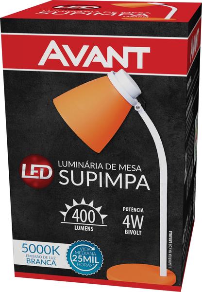 Imagem de Led Luminária De Mesa Laranja Avant 5W 450Lm Bivolt 5000K