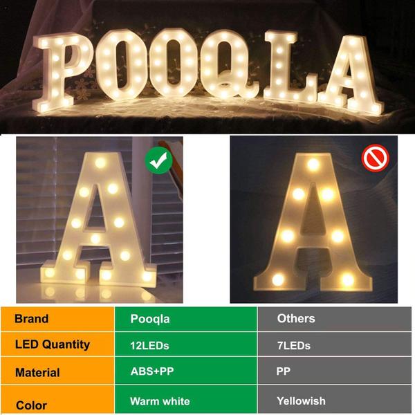 Imagem de LED Marquee Letter Lights Sign Pooqla para festa de casamento em casa