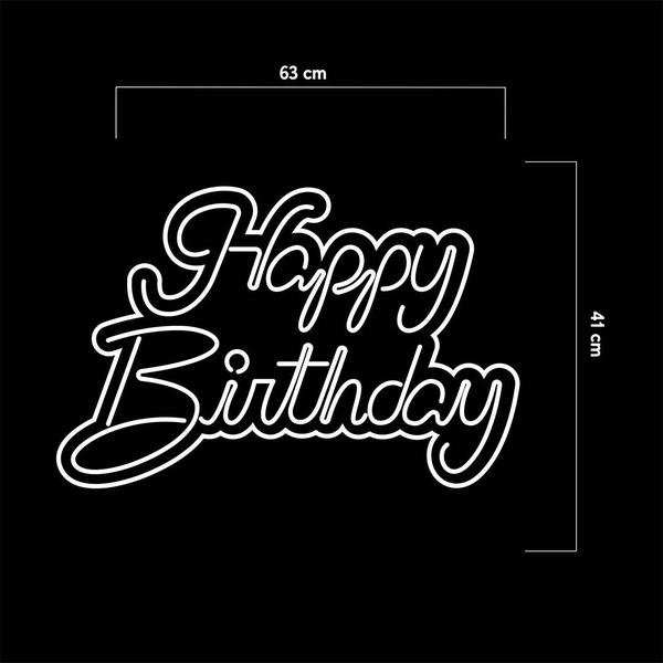 Imagem de Led Neon em Acrílico - Happy Birthday 0,63 x 0,41cm