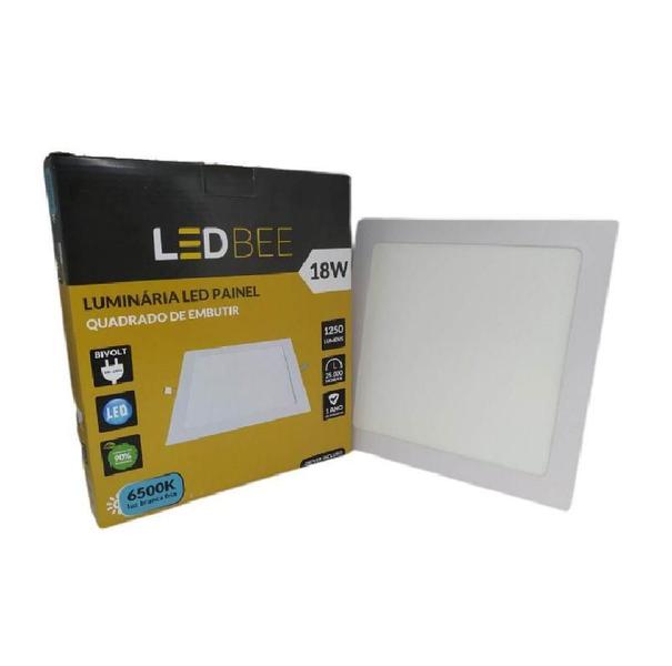 Imagem de Led Painel de Embutir Quadrado 18W Luz Branca