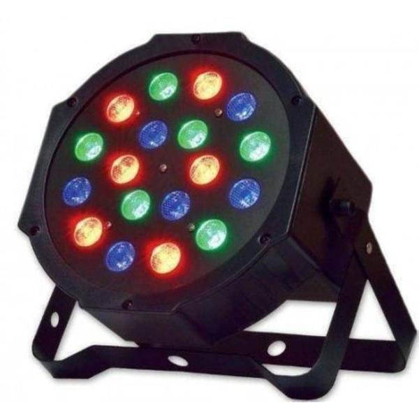 Led par canhão de luz Slim 64 rbgw 18 leds 1w dmx - Bronga Imagem de Led par canhão de luz Slim 64 rbgw 18 leds 1w dmx