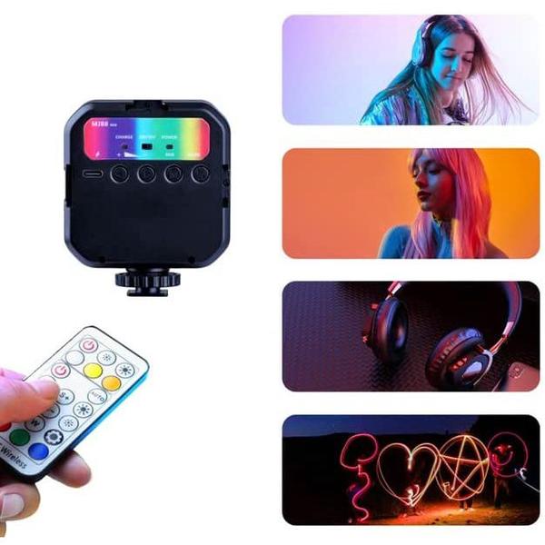 Imagem de Led Para Câmera Portátil De Bolso RGB Fotografia Streamer Luz Led com Controle Remoto