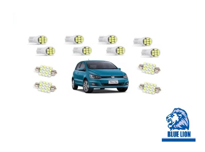 Imagem de Led Pingo E Torpedo Vw Fox 2g Farolete Placa Teto Ré Kit