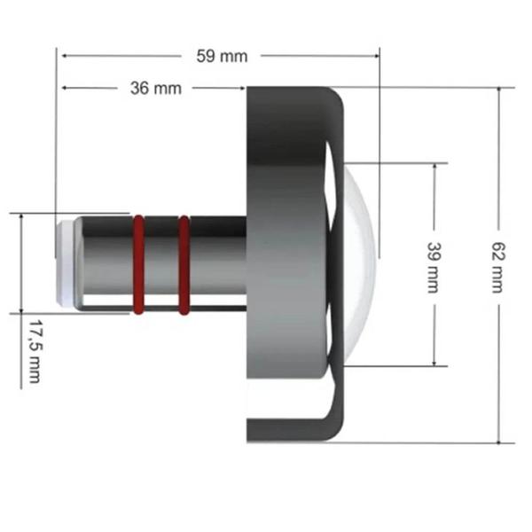 Imagem de Led Piscina - Kit 5 Tholz mono 6W Inox + Central Globaltech