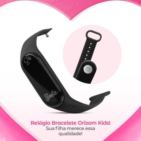 Imagem de Led relogio digital silicone prova dagua barbie infantil pulseira ajustavel preto presente