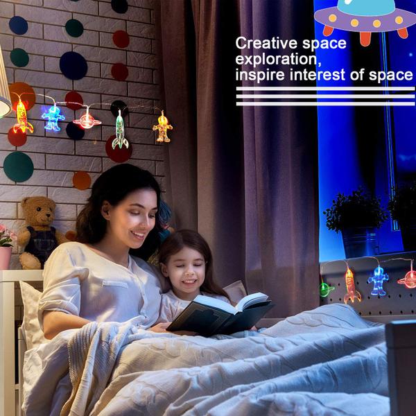 Imagem de LED String Light Mudder 30 LED para quarto infantil Astronauta