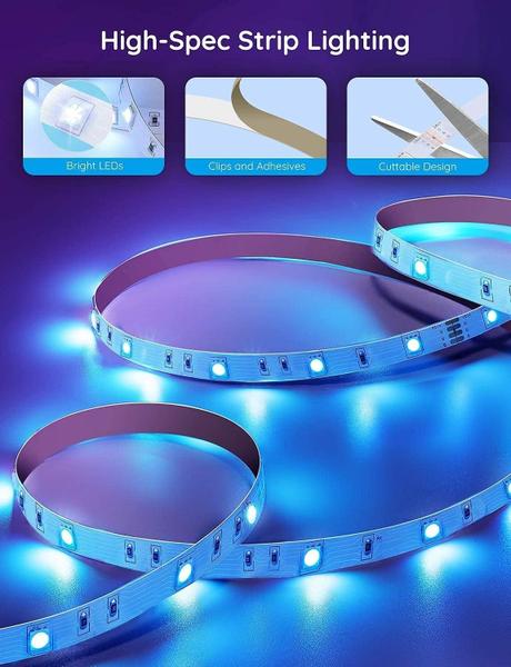 Imagem de LED Strip Lights Govee 30m Bluetooth RGB 64 Scenes Music Sync