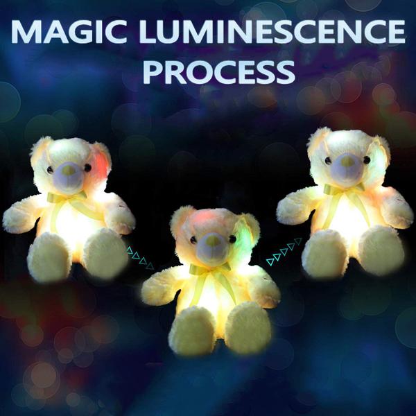 Imagem de LED Teddy Bear Stuffed Animal Social Glow 46 cm para crianças