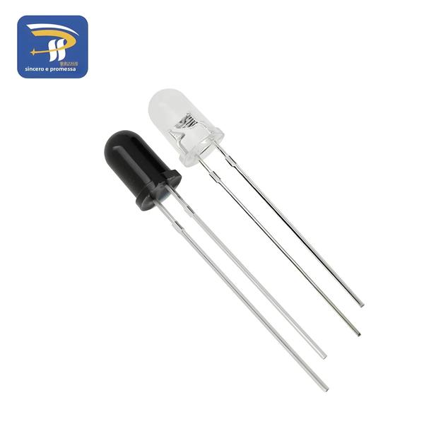 Imagem de Leds Infravermelhos 3mm, 5mm e 940nm - 10 Pares de Diodos Emissor e Receptor para Arduino