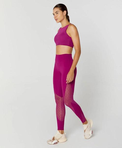 Imagem de Legging Alto Giro Recortes Tule Feminina Ref:2412311