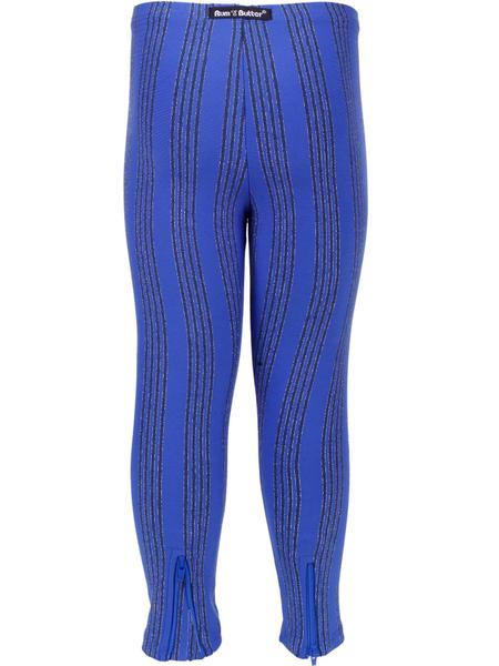 Imagem de Legging calça Infantil academia Periquitinho Azul Listrado e Brilho RUM E BUTTER poliamida elastano