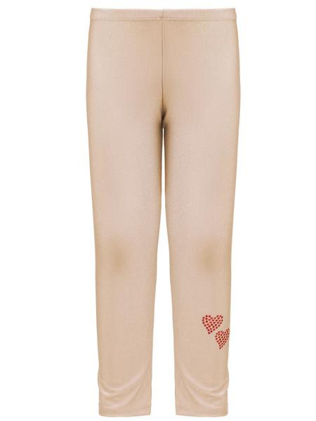 Imagem de Legging calça Longa Infantil academia sire estampa 2 corações chic ouro RUM E BUTTER.poliam elastano