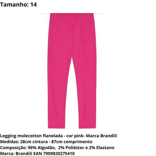 Imagem de Legging calça molecotton flanelada juvenil Brandili