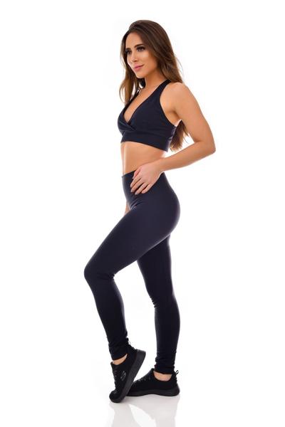 Legging Cós Alto Compact Power Preta - DESLIZE Imagem de Legging Cós Alto Compact Power Preta