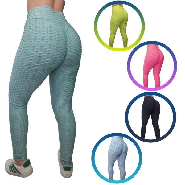 Imagem de Legging Empina Bumbum Cós Alta Fitness Textura Em Bolha