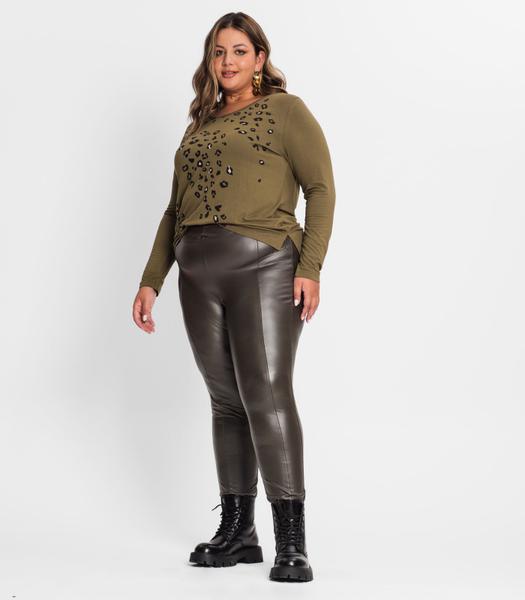 Imagem de Legging Feminina Cirrê Plus Size Secret Glam Verde