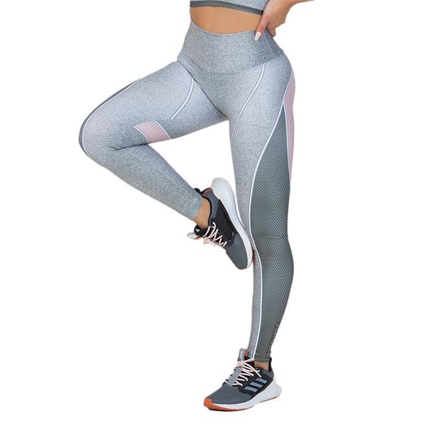 Imagem de Legging Feminina Fitness Space Silver Cinza Rosa