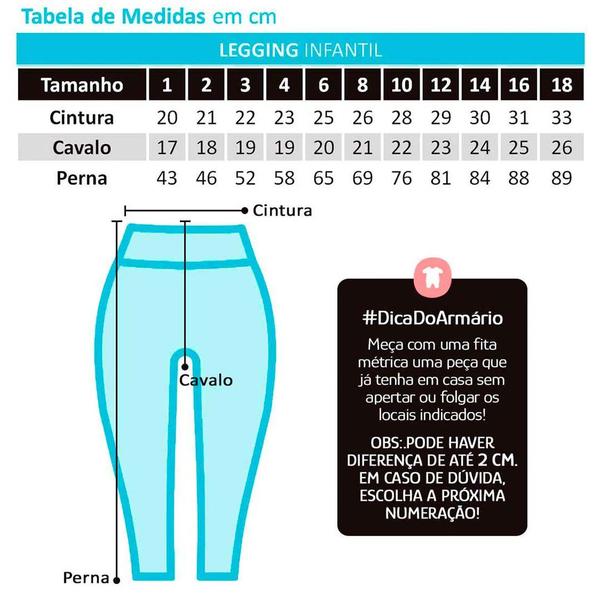 Imagem de Legging Feminina Flanelada com Elástico no Cós Cintura Média Alakazoo