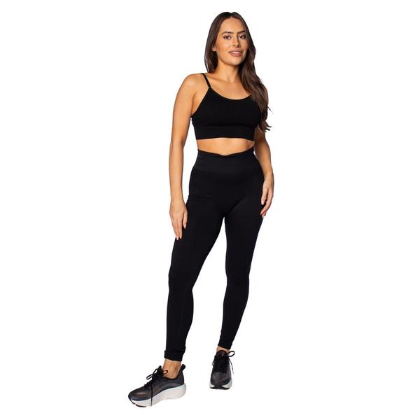 Imagem de Legging Feminina Sea Surf Sem Costuras Levanta Bumbum Preto