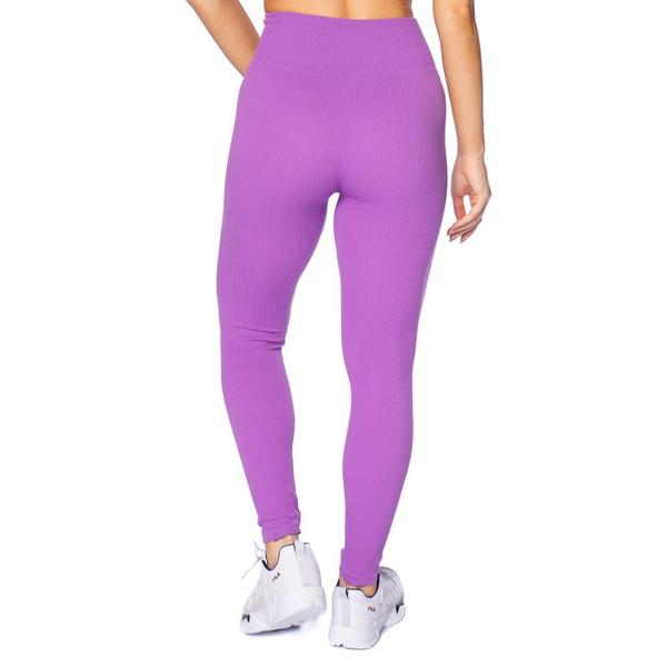 Imagem de Legging Feminina The Style Box Canelada Sem Costura Roxo