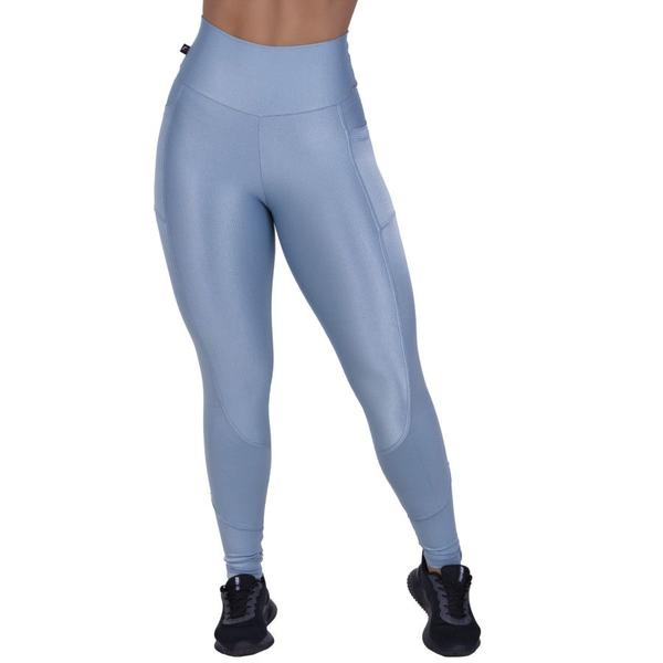 Imagem de Legging Fitness Feminina Fusô Bolsos Laterais Efeito Brilho Suave Orbis