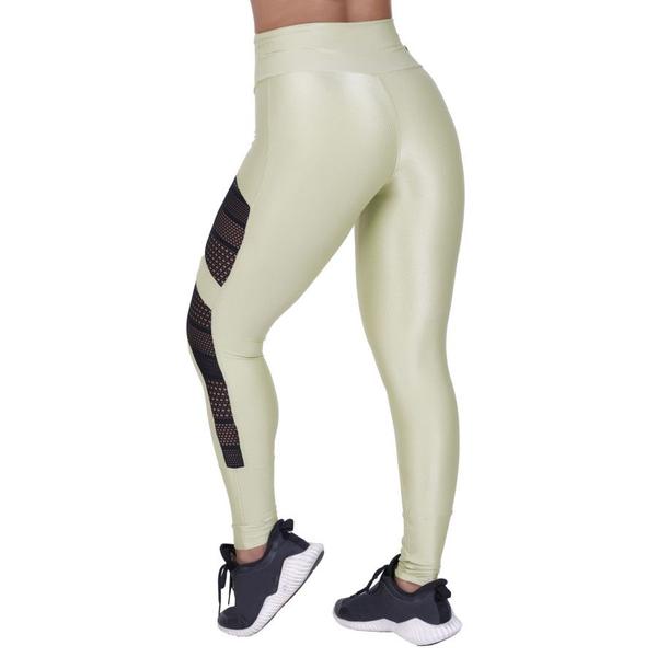 Imagem de Legging fitness feminina recortes modeladora compressão detalhes em tela orbis