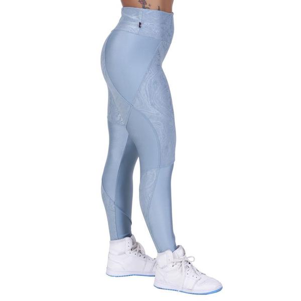 Imagem de Legging Fitness Recortes Cirre Relevo Com Detalhes liso Brilho Orbis Azul