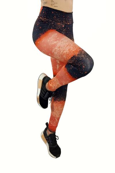 Imagem de Legging Fitness Usa Club Laranja Esporte Academia Atleta