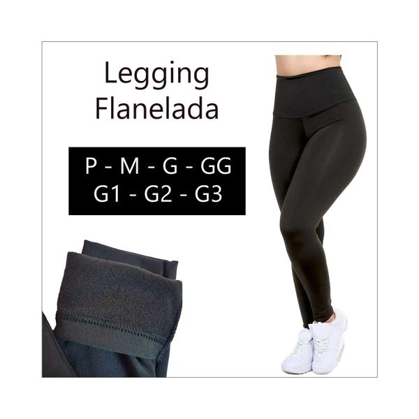 Imagem de Legging Flanelada Forrada Térmica Inverno Leg Peluciada