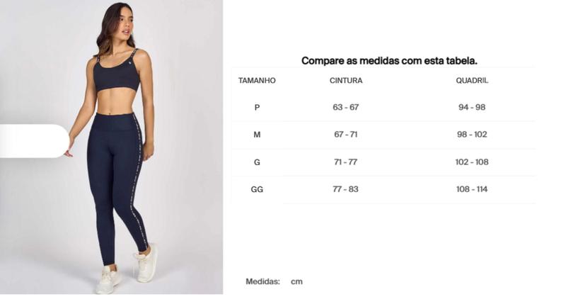 Legging Hyper Elástico Lateral Alto Giro 2331304 Imagem de Legging Hyper Elástico Lateral Alto Giro 2331304