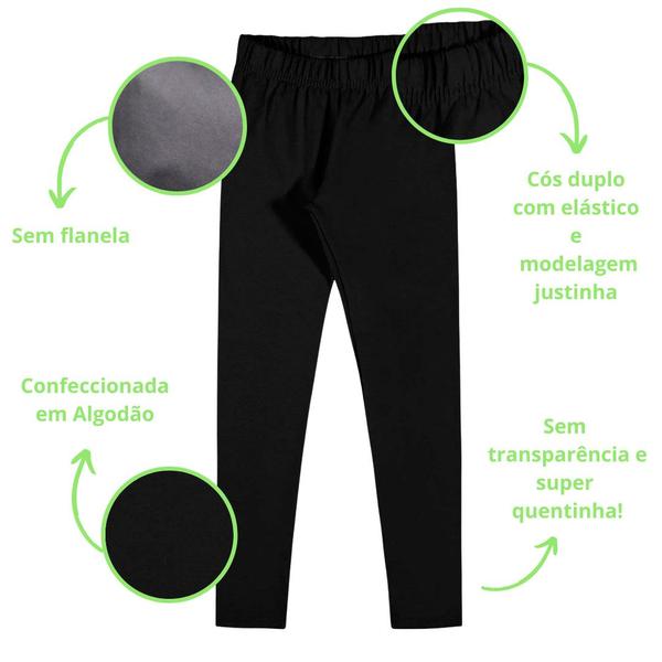 Imagem de Legging Infantil Feminina Preta Malwee